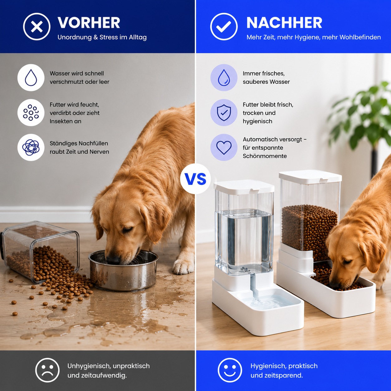 Automatischer Futter- & Wasserspender 3,8 L für Hunde & Katzen – Immer bestens versorgt