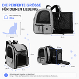 Rucksack mit erweiterbarer Liegefläche für Hunde & Katzen – Komfortabel unterwegs