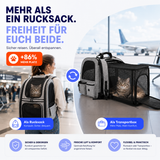 Rucksack mit erweiterbarer Liegefläche für Hunde & Katzen – Komfortabel unterwegs