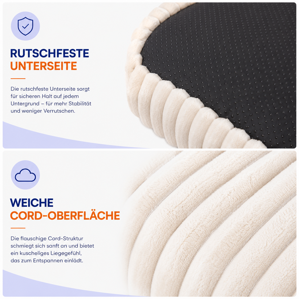 Orthopädisches Hundebett mit Plüsch & hohem Rand – Geborgen schlafen, entspannt aufwachen